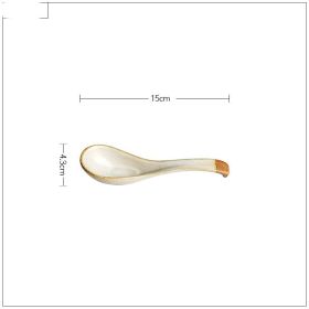 Retro Stoneware Small Spoon Household