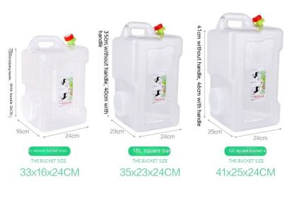 Outdoor Plastic Water Storage Barrel Thick White Transparent With Faucet