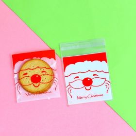 Christmas Old Man Sleigh Self-adhesive Self-sealing Cookie Packaging Bags
