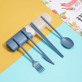 Wheat Straw Tableware Suit Knife, Fork And Spoon Chopsticks Four-piece Set