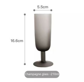 Ins Nordic Retro Smoky Gray Matte Surface Frosted Glass Cup