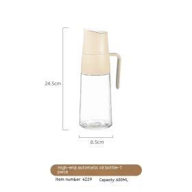 Glass Oiler Oil Filling And Pouring Oil Leak-proof Automatic Opening And Closing Soy Sauce And Vinegar Oil Tank Oil Bottle