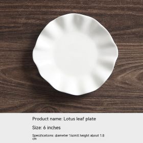 Ceramic 6-inch Small Plate Dessert Dessert Plate Dish Household