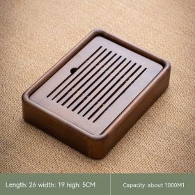 Walnut Fangfu Japanese Simple Home Solid Wood Small Water Storage Type Bamboo Tea Tray Saucer