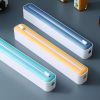 1pc Plastic Film Cutter; Refrigerator Magnetic Suction Plastic Film Universal Cutting Box; Kitchen Tin Paper Cutting; Kitchen Accessories